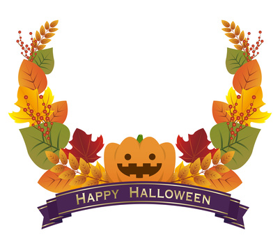 Laurel wreath Halloween frame Laurel wreath Halloween frame