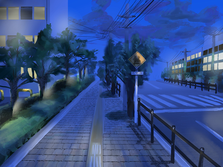 Loose school road / night Loose school road / night