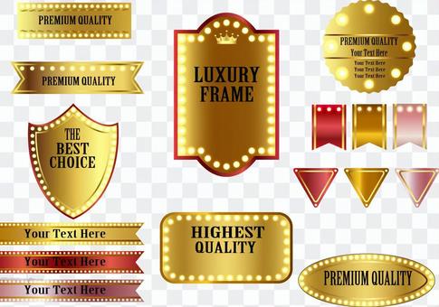 Shiny gold material Shiny gold material