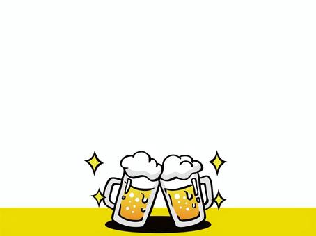 Drinking party with beer Illustration Frame 01 Drinking party with beer Illustration Frame 01