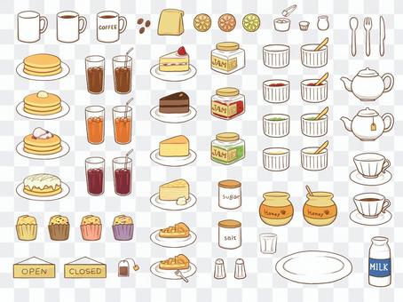 Cafe material set Cafe material set