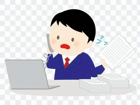 A busy man A busy man