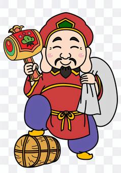 Illustration of Daikokuten of the Seven Lucky Gods Illustration of Daikokuten of the Seven Lucky Gods