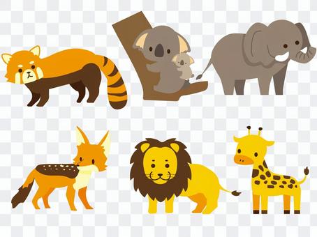 Cute animals set color Cute animals set color