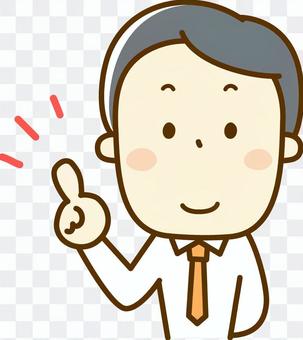 Businessman of a pointing pose Businessman of a pointing pose