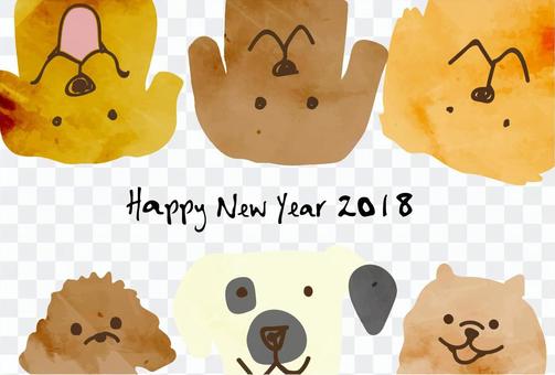 New Year's card template 2018_13 New Year's card template 2018_13