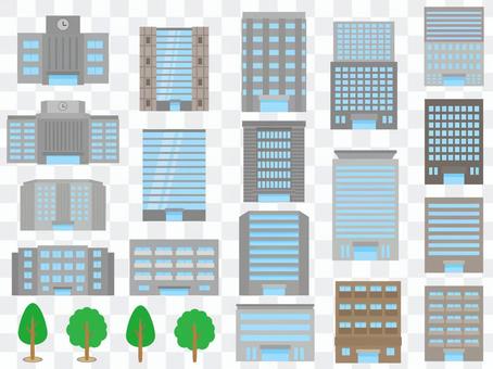 Building building street tree assortment Building building street tree assortment