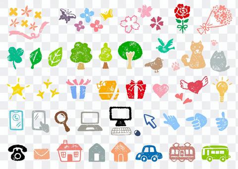 手描きイラストセット1 はんこ 手描きイラストセット1 はんこ