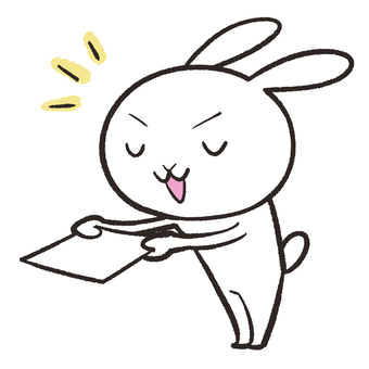 Rabbit with documents Rabbit with documents