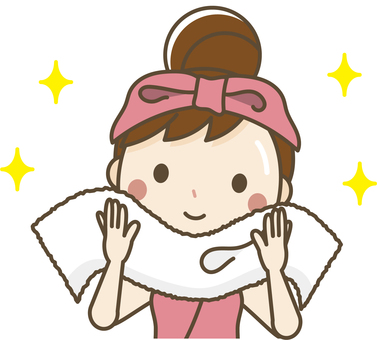 Female face wash 03 (bathrobe) Female face wash 03 (bathrobe)
