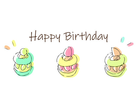 Macaron birthday card Macaron birthday card