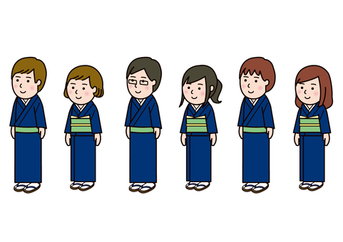 Men's and women's set in kimono Men's and women's set in kimono