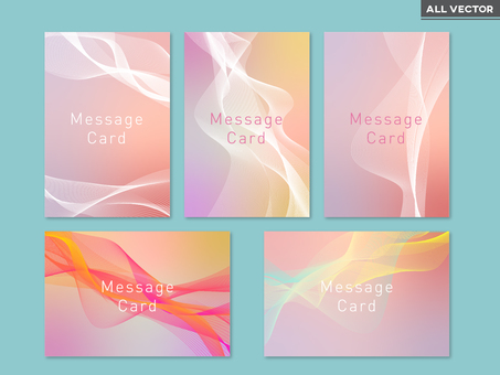 Message card pastel wave line Message card pastel wave line