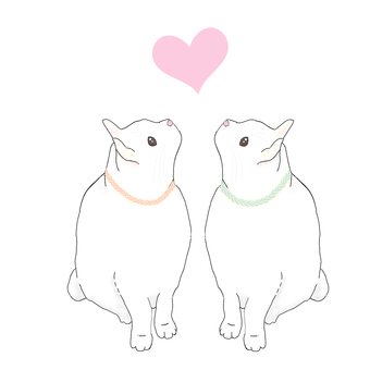 LOVE cat (small heart) LOVE cat (small heart)