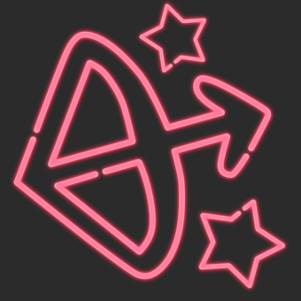 Red neon sagittarius Red neon sagittarius