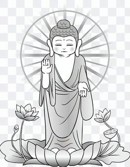 Buddha _ Standing _ monochrome Buddha _ Standing _ monochrome