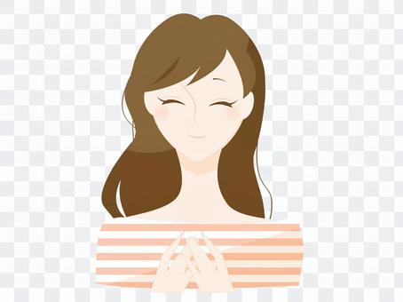 A woman with a smile A woman with a smile