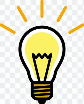 Light bulb _ Line drawing ___ color Light bulb _ Line drawing ___ color