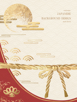 New Year's card Qinghai wave Japan background 52 New Year's card Qinghai wave Japan background 52