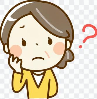 Senior women who feel doubtful Senior women who feel doubtful