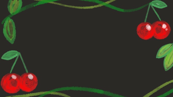 Background frame cherry black Background frame cherry black