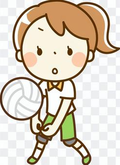 A girl playing volleyball A girl playing volleyball