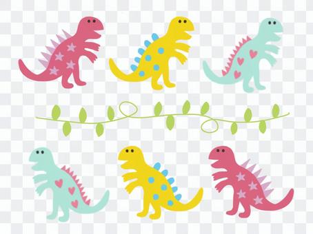 Dinosaurs Tyrannosaurus colorful set Dinosaurs Tyrannosaurus colorful set