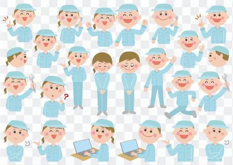 Variations of male workers Variations of male workers