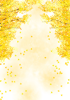 Ginkgo tree-lined background vertical Ginkgo tree-lined background vertical