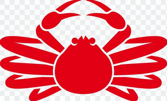 Matsuba crab _ Silhouette _ 02 _ red Matsuba crab _ Silhouette _ 02 _ red