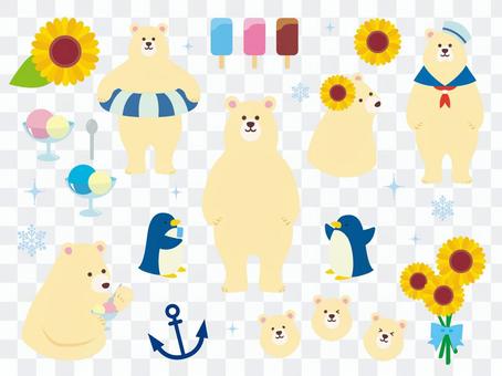 Polar bear illustration collection Polar bear illustration collection