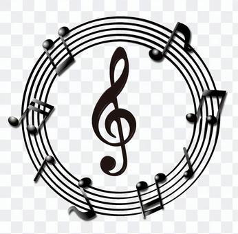 Musical note logo monochrome Musical note logo monochrome