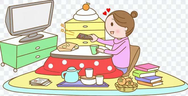 A woman spending my room A woman spending my room