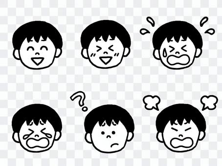 Boy facial expression set (simple) Boy facial expression set (simple)