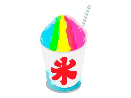 Rainbow shaved ice illustration Rainbow shaved ice illustration