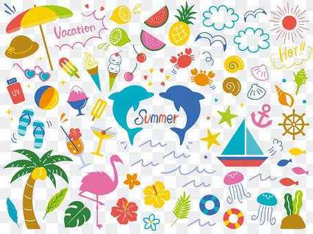 Loose decoration set in summer 01 Loose decoration set in summer 01