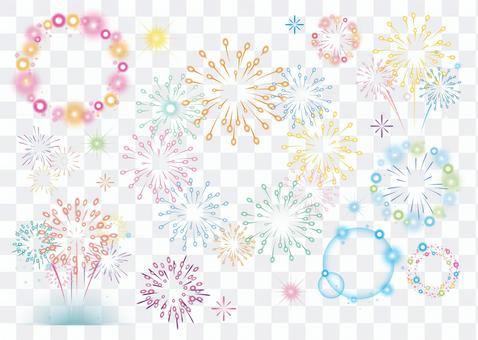 Fireworks illustration & frame SET Fireworks illustration & frame SET