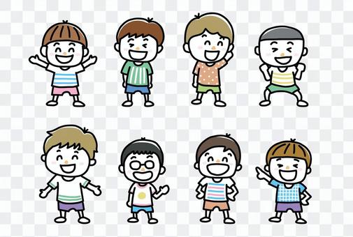 Boy smile set Boy smile set