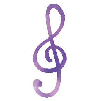 Watercolor treble clef Watercolor treble clef