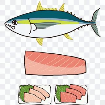 Yellowfin tuna whole body fillet sashimi Yellowfin tuna whole body fillet sashimi