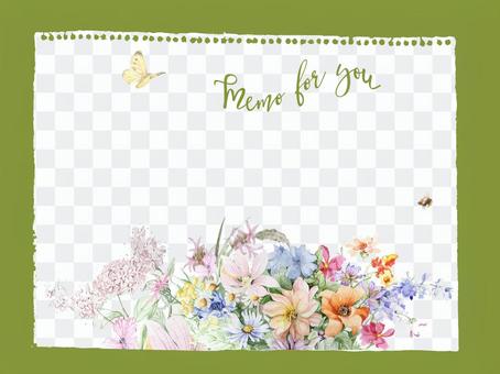 Memo paper 14 - orange flower Memo paper 14 - orange flower
