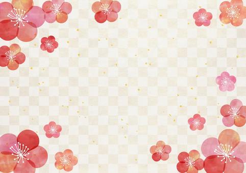 Ume_ pastel _ lattice_ Japanese paper _ background Ume_ pastel _ lattice_ Japanese paper _ background