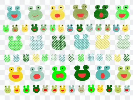 Frog rainy season colored pencil dot set Frog rainy season colored pencil dot set