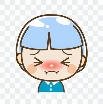 Little boy breathing is bad ...! Little boy breathing is bad ...!