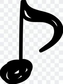 Eighth note _ 03 _ monochrome Eighth note _ 03 _ monochrome