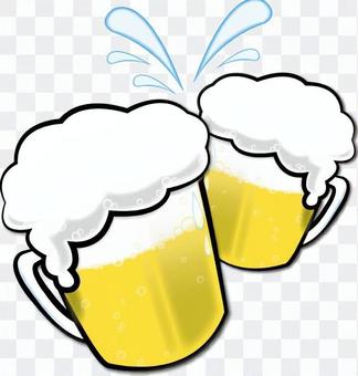 A toast with beer A toast with beer