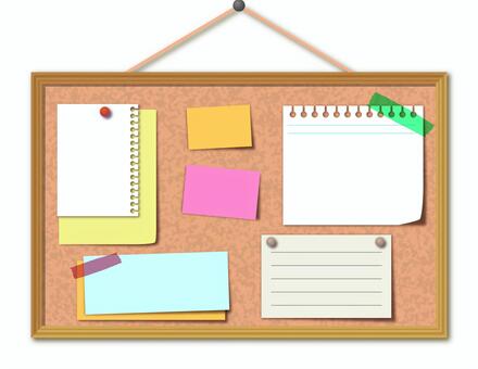 Cork board / memo paper / masking tape Cork board / memo paper / masking tape