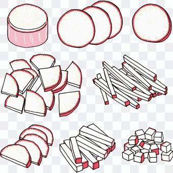 How to cut red radish skin How to cut red radish skin