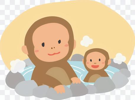 Hot spring monkey Hot spring monkey