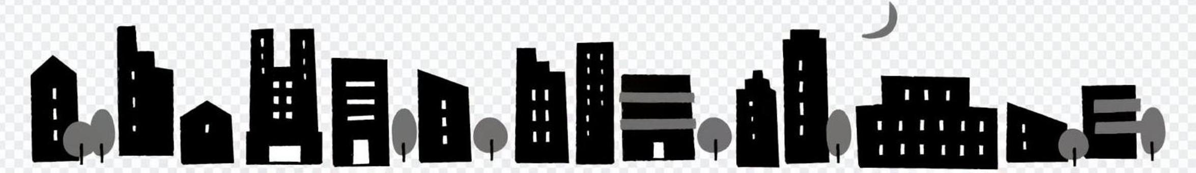 Cityscape_hand drawn_night view Cityscape_hand drawn_night view